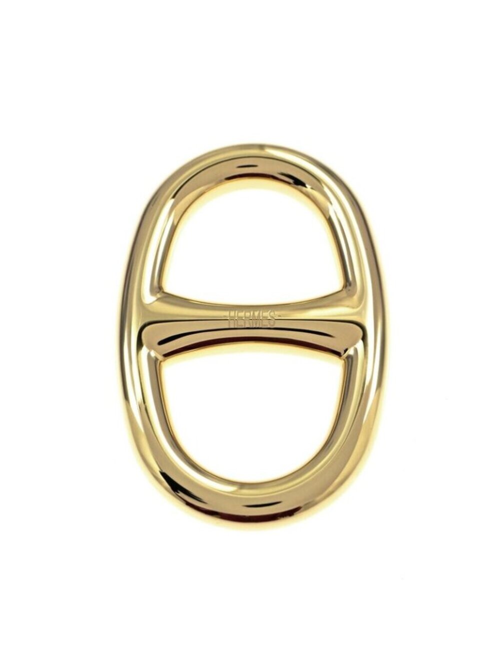 Hermes Scarf Ring Chaine D'ancre Permanent Brass Gold Color GD Necklace Style